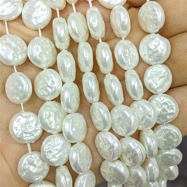 Pearlized Shell Coin Beads