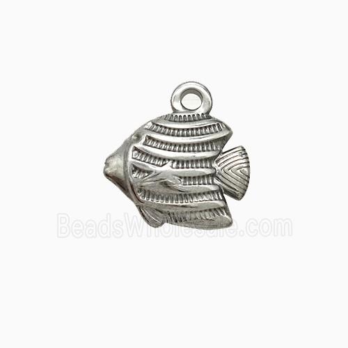 Stainless Steel Pendant, Platinum plated
