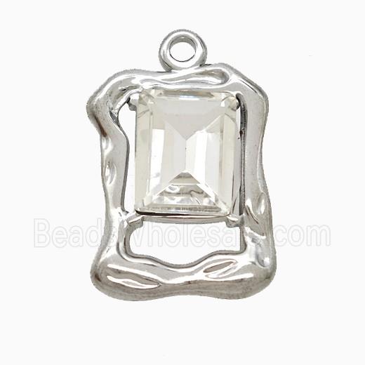 Stainless Steel Pendant, Platinum plated