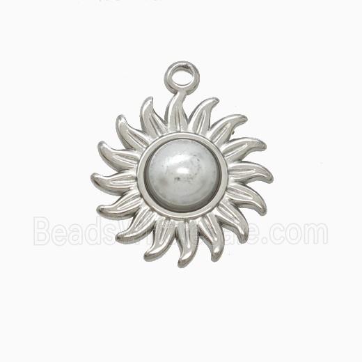 Stainless Steel Pendant, Platinum plated