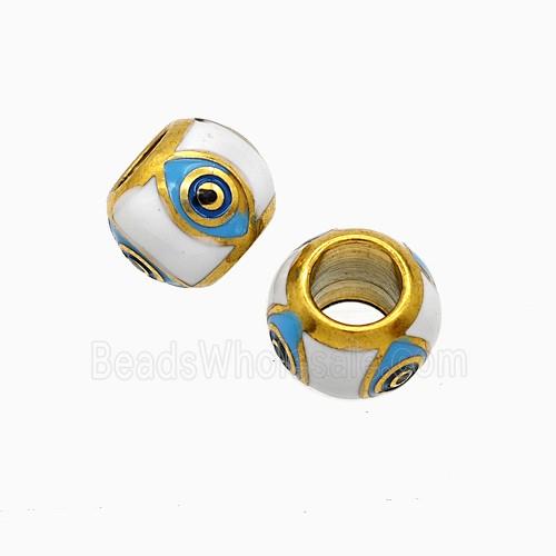 Enamel Stainless Steel Bead, Gold Plated