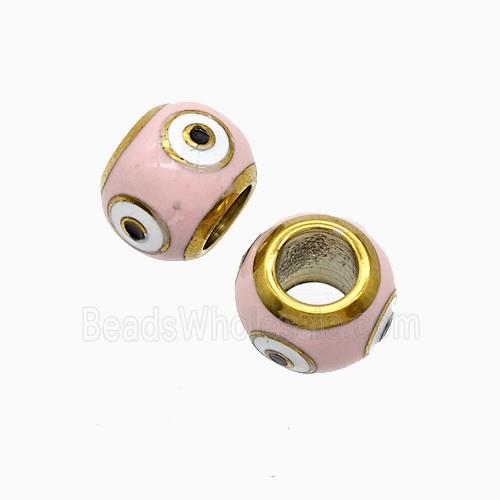 Enamel Stainless Steel Bead, Gold Plated