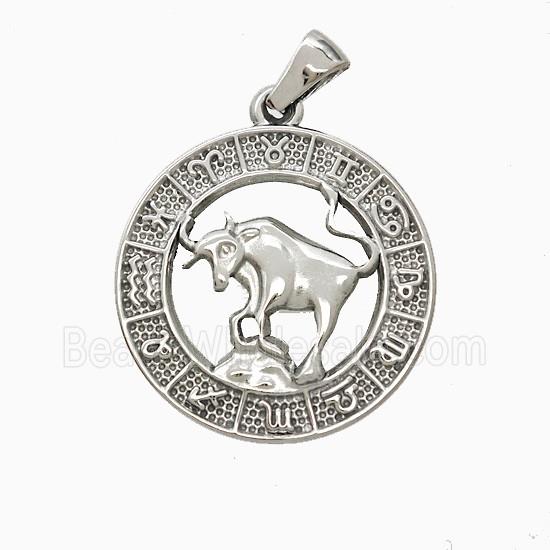 Stainless Steel Pendant, Platinum Plated