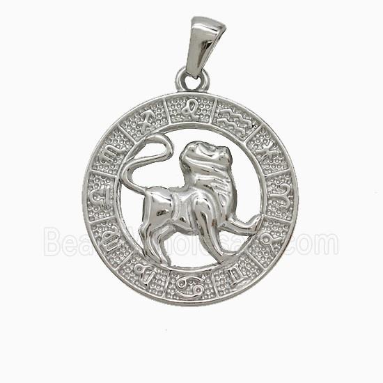 Stainless Steel Pendant, Platinum Plated