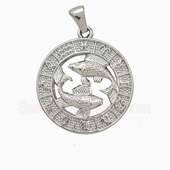 Stainless Steel Pendant, GoPlatinum ld Plated