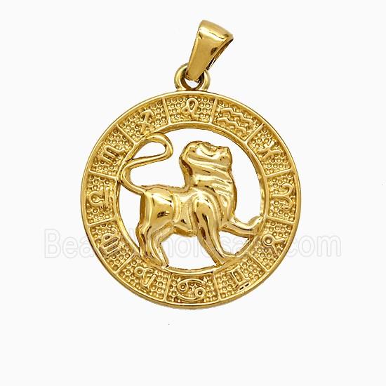 Stainless Steel Pendant, Gold Plated