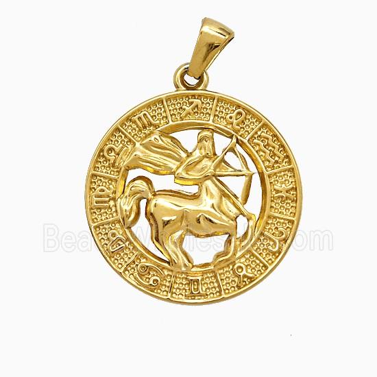 Stainless Steel Pendant, Gold Plated