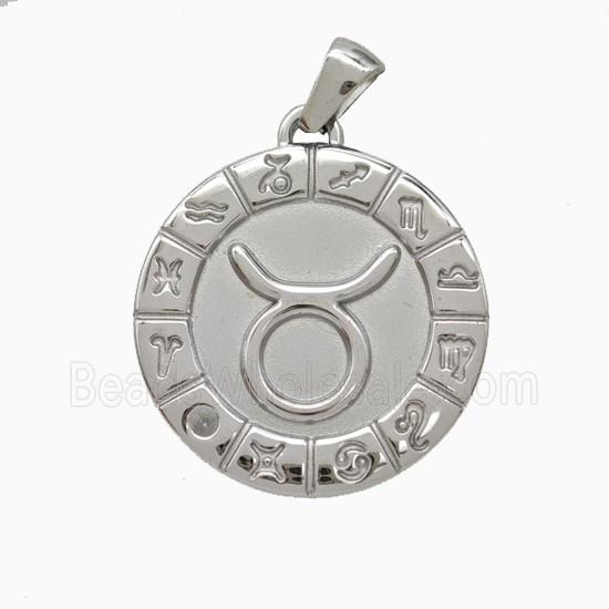 Stainless Steel Pendant, Platinum Plated
