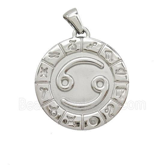Stainless Steel Pendant, Platinum Plated