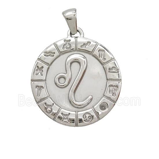 Stainless Steel Pendant, Platinum Plated