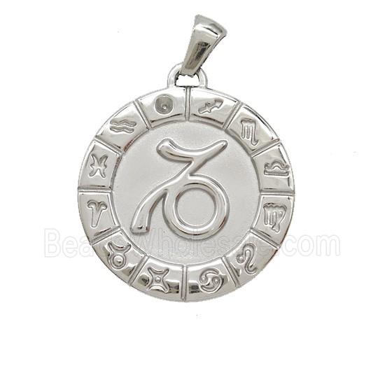 Stainless Steel Pendant, Platinum Plated