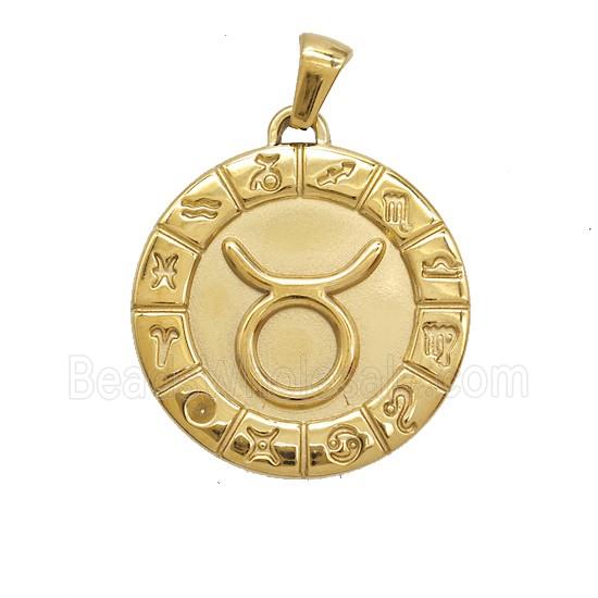 Stainless Steel Pendant, Gold Plated