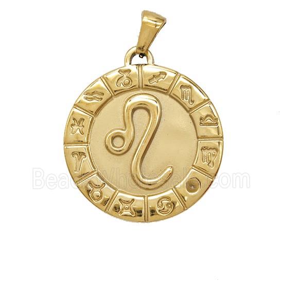 Stainless Steel Pendant, Gold Plated