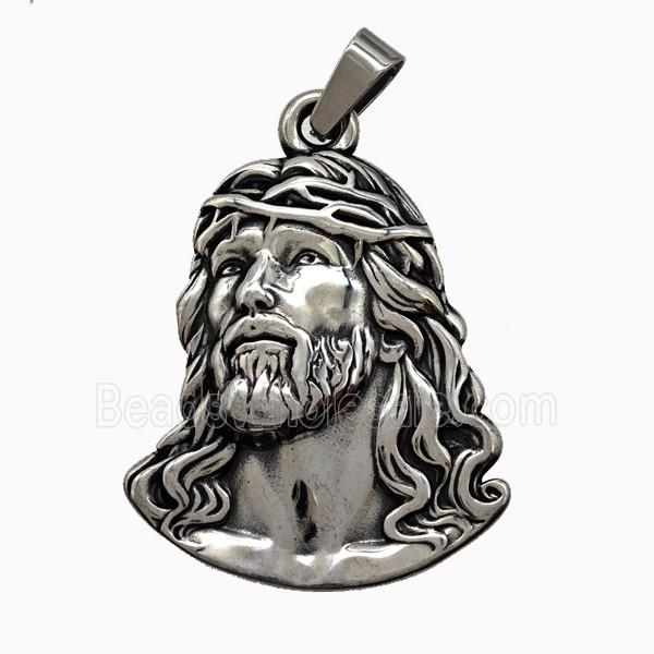 Stainless Steel Pendant, Platinum Plated