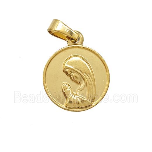 Stainless Steel Pendant, Gold Plated