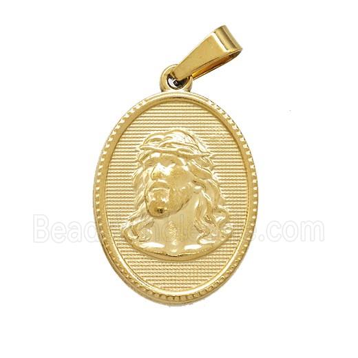 Stainless Steel Pendant, Gold Plated