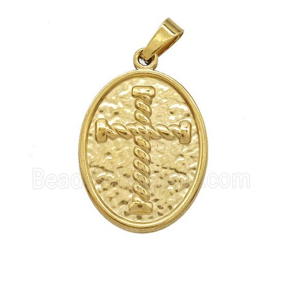 Stainless Steel Pendant, Gold Plated