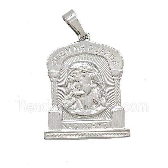 Stainless Steel Pendant, Platinum Plated