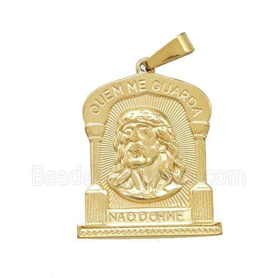 Stainless Steel Pendant, Gold Plated