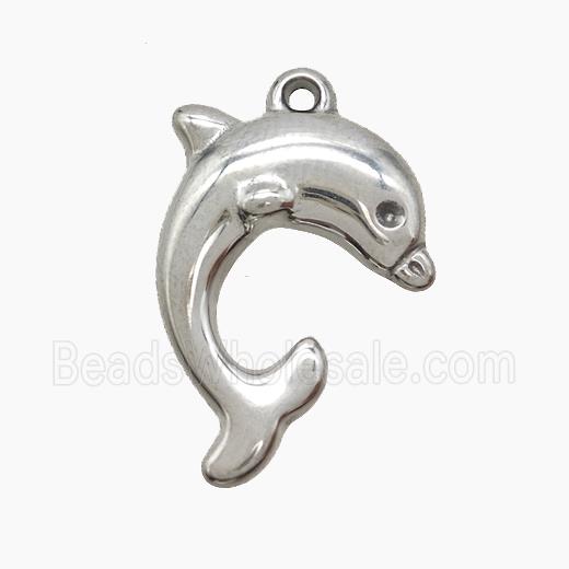 Stainless Steel Pendant, platinum plated
