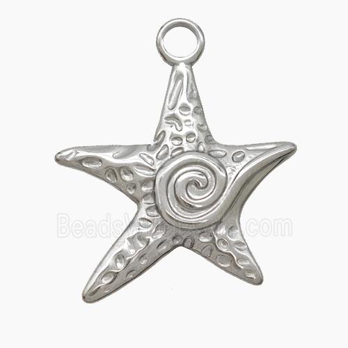 Stainless Steel Pendant, platinum plated