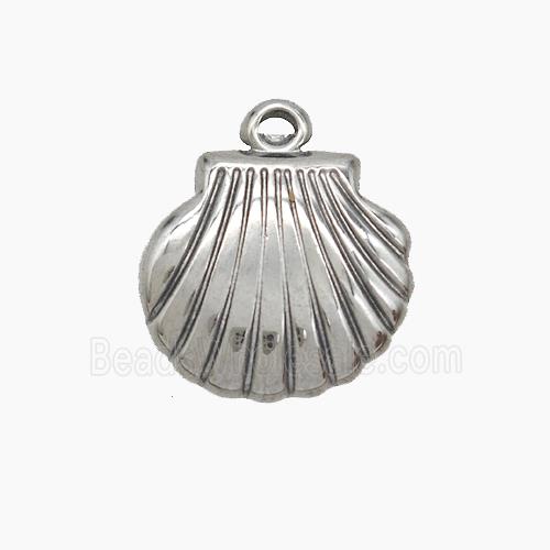 Stainless Steel Pendant, platinum plated