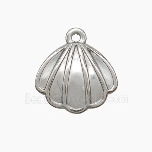 Stainless Steel Pendant, platinum plated