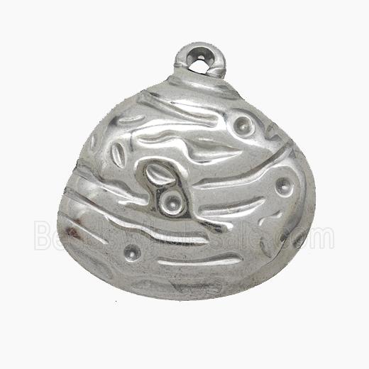 Stainless Steel Pendant, platinum plated