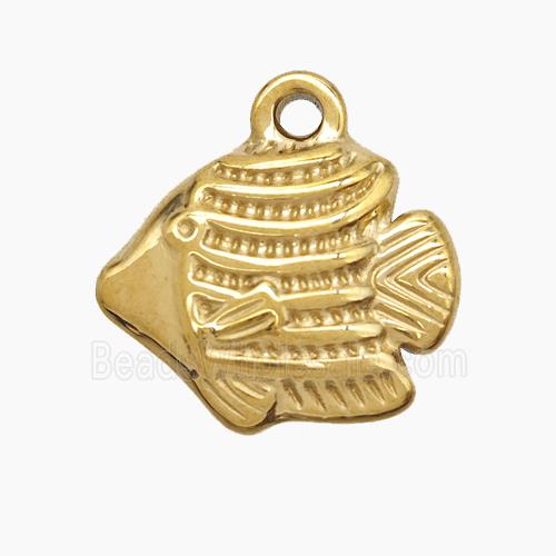 Stainless Steel Pendant, Gold plated