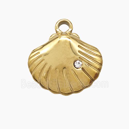 Stainless Steel Pendant, Gold plated