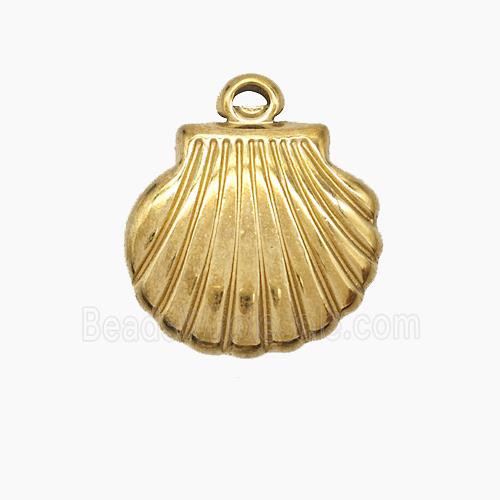 Stainless Steel Pendant, Gold plated