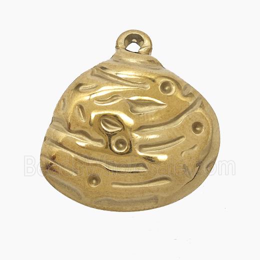 Stainless Steel Pendant, Gold plated