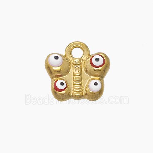 Stainless Steel Butterfly Pendant Eye Gold Plated