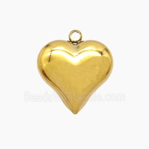 Stainless Steel Heart Pendant Gold plated