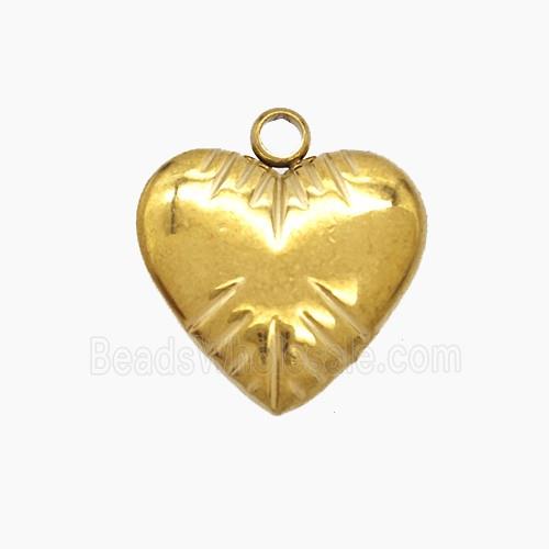 Stainless Steel Heart Pendant Gold plated