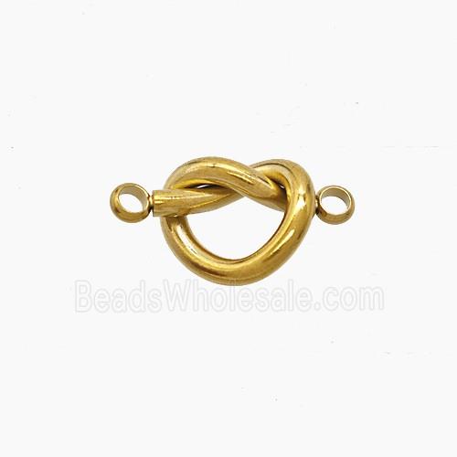 Stainless Steel Heart Connector Gold plated