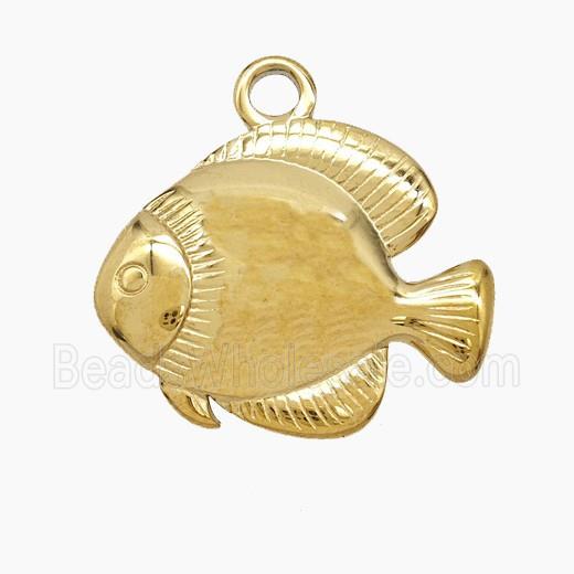 Stainless Steel Fish Pendant Gold Plated