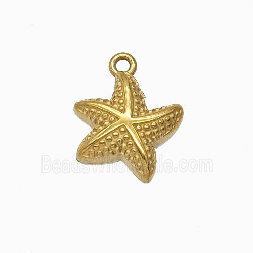 Stainless Steel Starfish Pendant Gold Plated