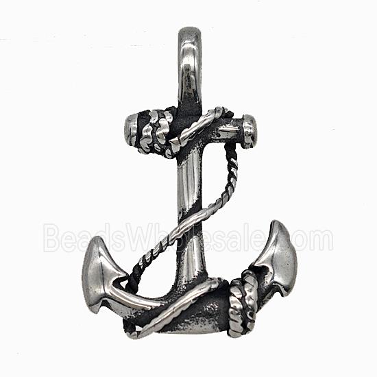 304 Stainless Steel Anchor Pendant Pirate Antique Silver