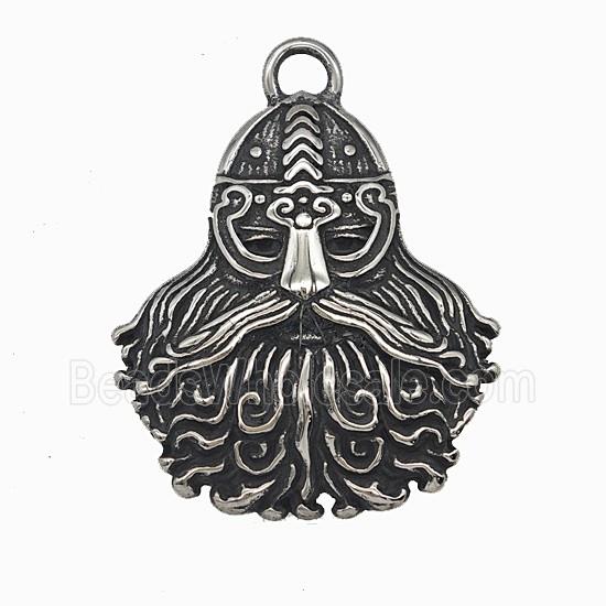 Odin Charms 304 Stainless Steel Pendant Antique Silver