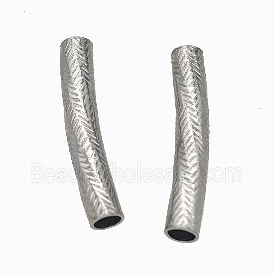 Raw Stainless Steel Tube Beads Curving Large Hole