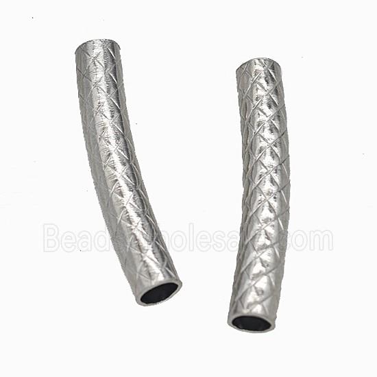 Raw Stainless Steel Tube Beads Curving Large Hole