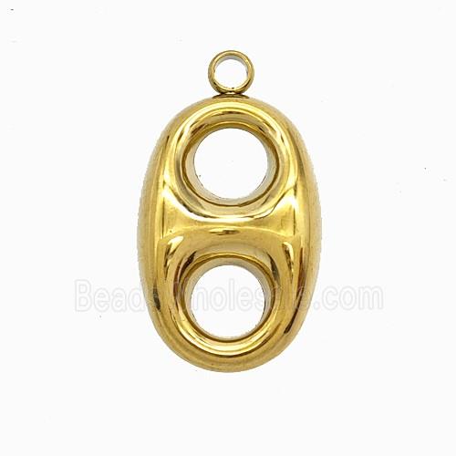 Soda Pop Pull-tab Charms Stainless Steel Pendant Gold Plated