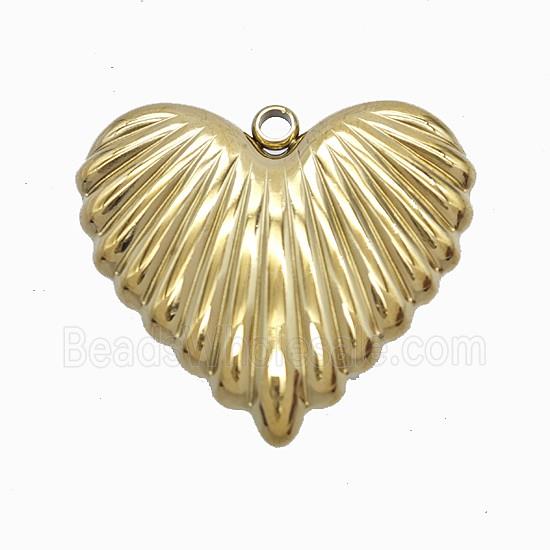 Stainless Steel Heart Pendant Gold Plated