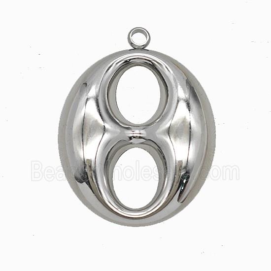 Soda Pop Pull-tab Charms Raw Stainless Steel Pendant