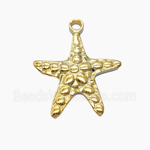 Stainless Steel Starfish Pendant Gold Plated