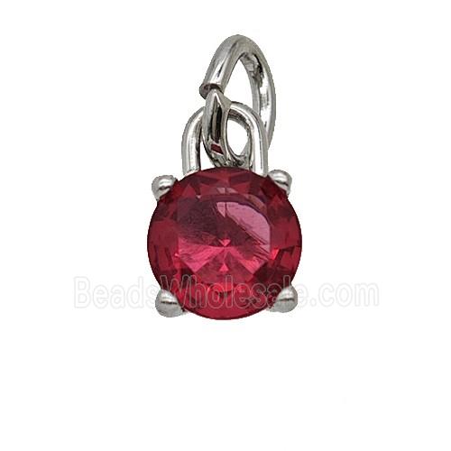 Raw Stainless Steel Pendant Pave Zirconia