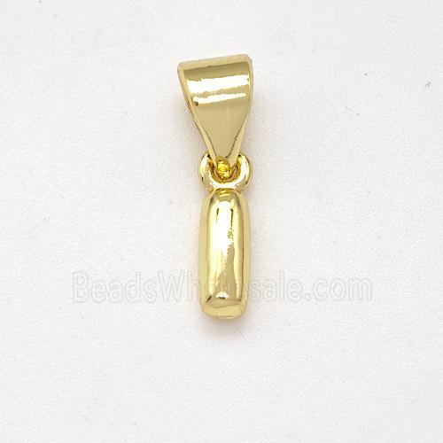 Stainless Steel Letter-I Pendant Gold Plated