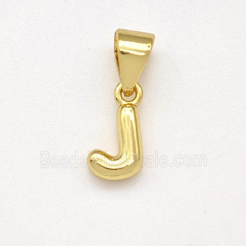 Stainless Steel Letter-J Pendant Gold Plated