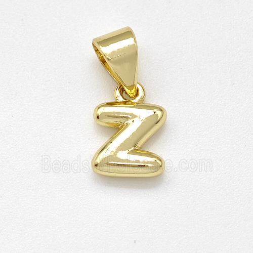 Stainless Steel Letter-Z Pendant Gold Plated